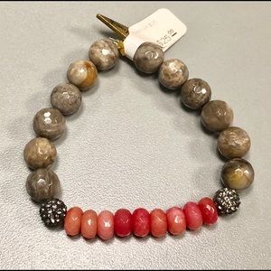 Erimish stack stretch bracelet semi precious NWT